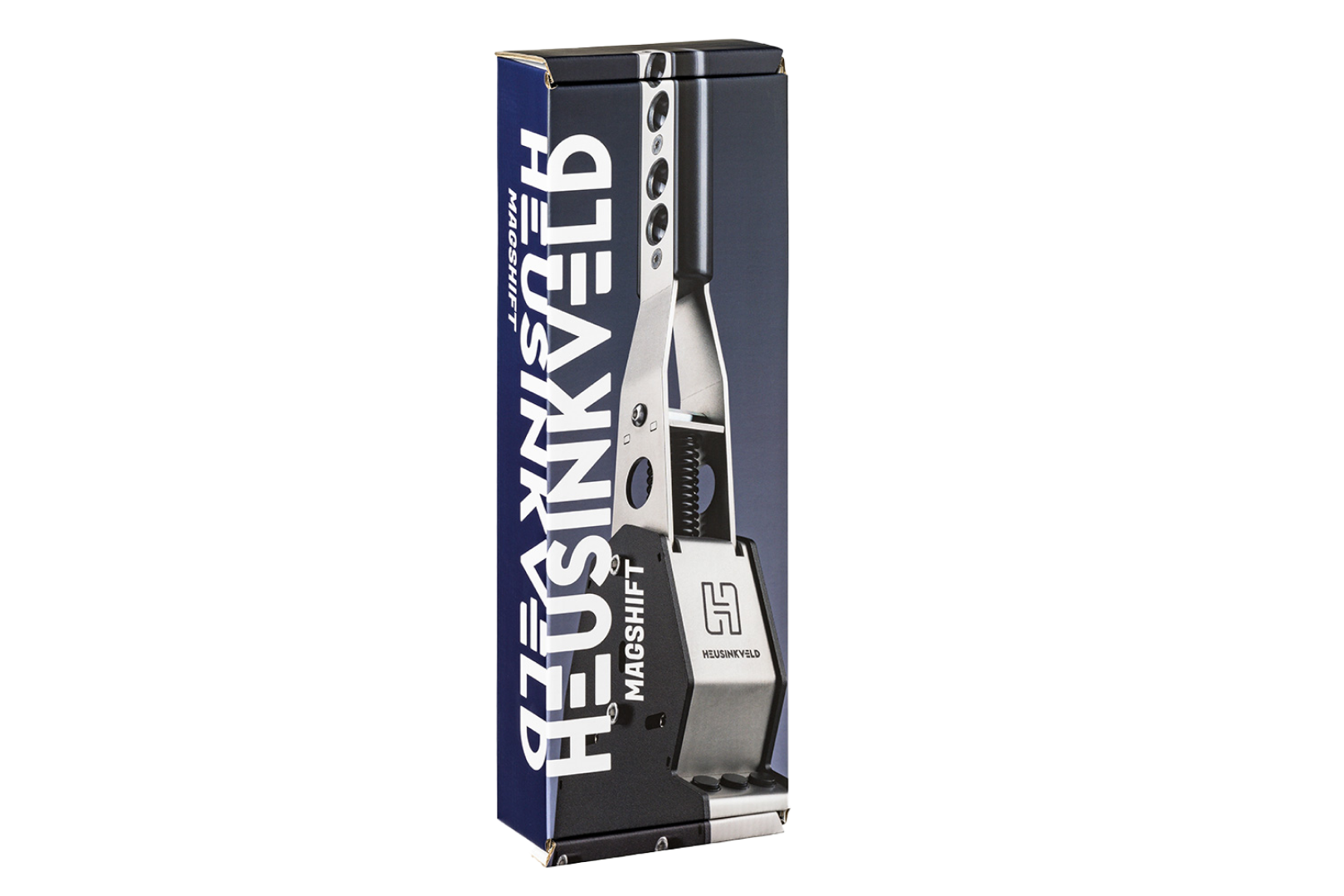 Trak Racer UK MagShift sequential shifter and handbrake for racing simulators, with black gear lever and ergonomic design.