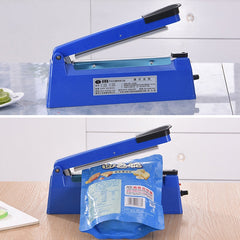 F-200 200mm Heat Sealing Hand Impulse Poly Sealer Closer Machine, Plastic Shell, 200mm Heat Sealing Machine