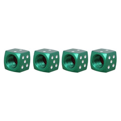 Universal 8mm Dice Style Aluminium Alloy Car Tire Valve Caps, Pack of 4, Dice Style 5, Dice Style  5, Dice Style 4, Dice Style, Dice Shape 5