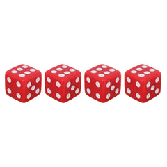 Universal 8mm Dice Style Plastic Car Tire Valve Caps, Pack of 4, Dice Shape 3, Dice Style 3