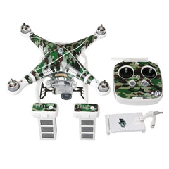 4D Imitation Carbon Fiber PVC Water Resistance Sticker Kit for DJI Phantom 3 Quadcopter & Remote Controller & Battery