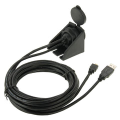 USB 2.0 & Micro HDMI (Type-D) Male to USB 2.0 & HDMI (Type-A) Female Adapter Cable with Car Flush Mount, Length: 2m, USB 2.0 & Micro HDMI Male to USB 2.0 & HDMI Female