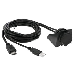 USB 2.0 & HDMI (Type-A) Male to Female Extension Cable, Length: 2m, USB 2.0 & HDMI (Type-A) Male to Female