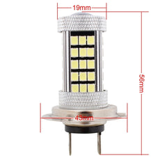 2 PCS H7 12.6W 630LM 6500K White Light 2835 SMD 66 LED Car Fog Light,  DC12V, H7