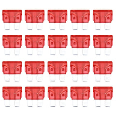 100 PCS Auto Mini Blade Fuse (30A) , DC 12V, 10A Red
