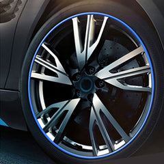 Universal Decorative Scratchproof Stickup 8M Flexible Car Wheel Hub TRIM Mouldings Decoration Strip, 15 inch, 8m