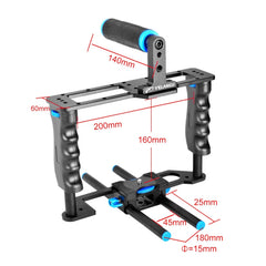 YELANGU YLG0107E-A Protective Cage Handle Stabilizer Top Set for DSLR Camera