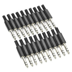 6.5mm Audio Jack Plug Adapter Connector (20 Pcs in One Package, the Price is for 20 Pcs), 6.5mm Audio