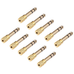 6.35mm Male to 3.5mm Female Audio Jack Adapters (10 Pcs in One Package, the Price is for 10 Pcs), 6.35mm Male to 3.5mm Female
