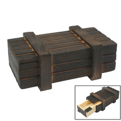 Magic Wooden Box with Secret Drawer, Size : S