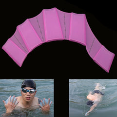Silicone Swimming Web Fins Hand Flippers Training Gloves, M, Size: M Magenta, Size: M Blue