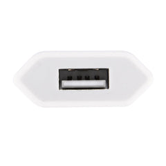 5V / 1A Single USB Port Charger Travel Charger, EU Plug, EU Plug White