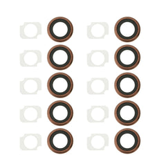 Rear Camera Lens Ring + Flashlight Bracker  for iPhone 6s Plus, 10 Pairs / Set, For iPhone 6s Plus