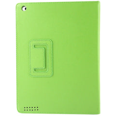 High Quality Litchi Texture Folding Leather with Sleep / Wake-up & Holder Function for iPad 2 / iPad 3 / iPad 4