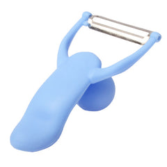 Men Shaped Fruit Vegetable Kitchen Blade Peeler with Durable ABS Handle, Men Shaped Peel Knife