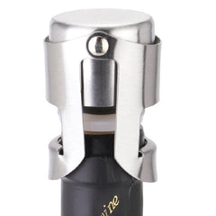 Novel Stainless Steel Champagne Wine Bottle Stopper Plugger Cork Keeping Fresh Gadget, 1PC Wine Bottle Stopper