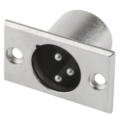 XLR 3 Pin Male Metal Chassis Mount Connector with Locking, Male Plug
