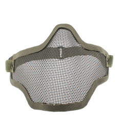 Half Face Net Mesh Style Protection Mask with Elastic Strap, Net Mesh Style Mask (Army Green)