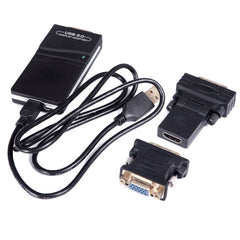USB 2.0 to VGA, DVI, HDMI Adapter, Resolution: 1280*1024, Resolution: 1920*1080