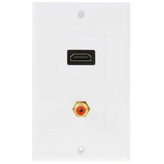 HDMI Female + RCA Female Plug Wall Plate Panel