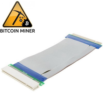 PCI 32bit Riser Card Extender Flexible Cable Ribbon Adapter, Cable Length: 15cm, 32X Length: 15cm