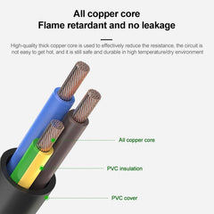 High Quality 3 Prong Style UK Notebook AC Power Cord, Length: 1.5m, 3 Prong Style UK Plug, Length: 1.5m