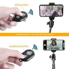 BRCMCOM Chip Universal Bluetooth 3.0 Remote Shutter Camera Control Self-timer, Black, White