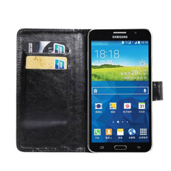 5.5-6.3 Inch Universal Crazy Horse Texture 360 Degree Rotating Carry Case with Holder & Card Slot for Galaxy Mega 6.3 / i9200