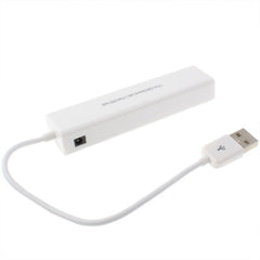 1 Port USB Network With 3 Port USB Hub To Female RJ45 Ethernet Lan Adapter Card, USB 2.0