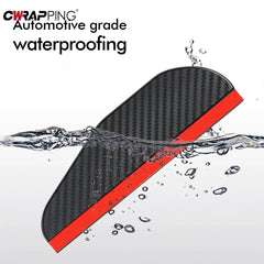Eliteridegear car rearview mirror rain eyebrow with carbon fiber sun visor shade for clear vision and rain protection.