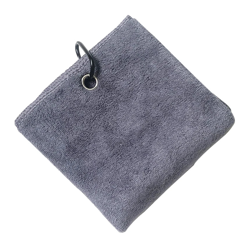 Unisex microfiber golf towel by Adistore in four color options, featuring soft, absorbent material ideal for cleaning golf clubs and balls.