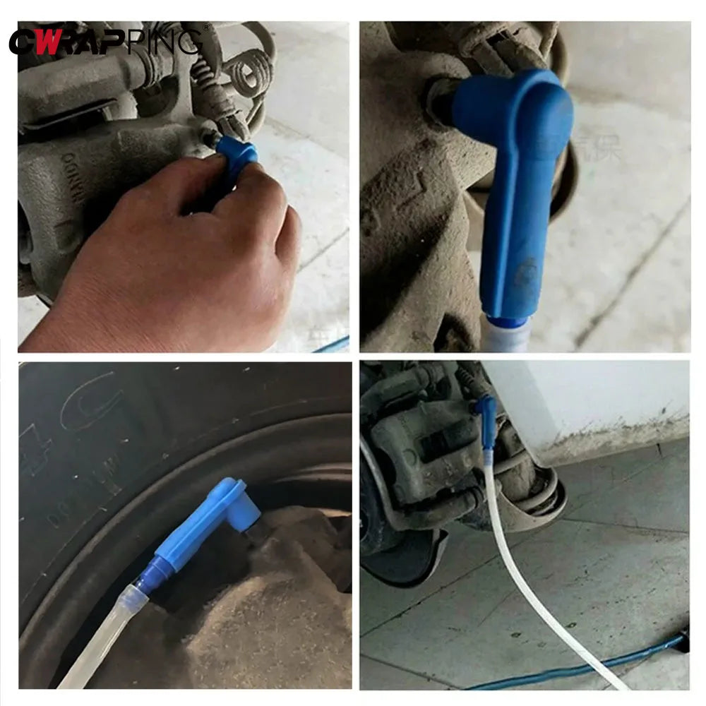 Eliteridegear car brake oil exchange pump connector with 50cm hose, used for brake fluid filling and oil exchange.