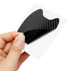 Set of four Eliteridegear carbon fiber car door handle protective films with scratch-resistant exterior covers for car accessories.