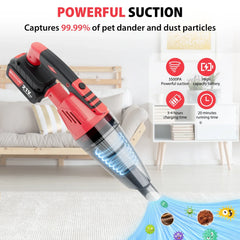 DayPlus Cordless Car Vacuum Handheld Suction Pet Hair