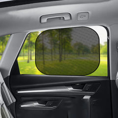 Eliteridegear SEAMETAL 2PCS car window sunshade covers with UV protection, black front and rear window curtains for summer driving