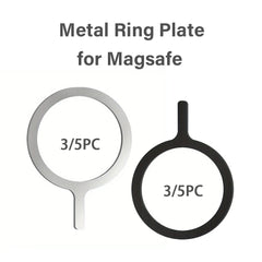 Eliteridegear 3/5 PC metal ring plate for MagSafe accessories, compatible with iPhone 14 and 15, for magnetic car mounts and wireless chargers