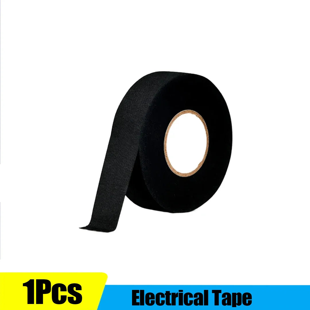 Heat-resistant Eliteridegear car wiring harness tape with adhesive cloth fabric for loom protection and cable management.