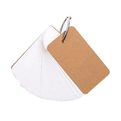 Moonbiffy Blank Pocket Memo Pad Ring 100 Sheets Students