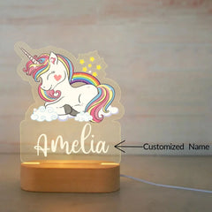 Personalized Kids Animal Night Light Custom Name Lamp