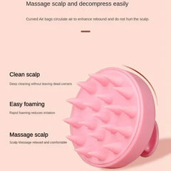 Silicone Scalp Massager Brush – Shampoo & Hair Cleansing Comb