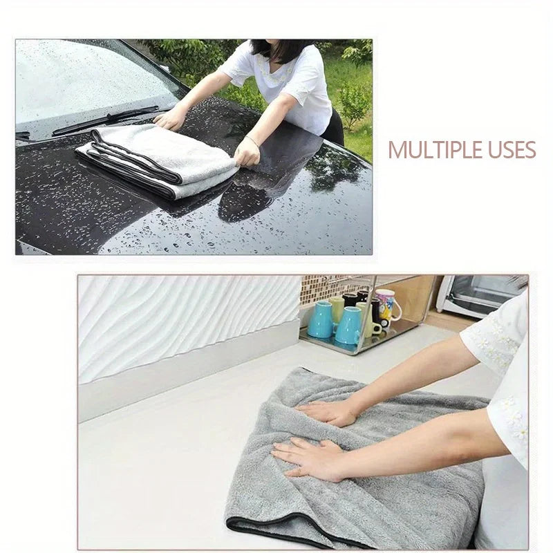 Eliteridegear microfiber car wash towel, super absorbent auto cleaning cloth, one-time drying microfiber towel for vehicle cleaning