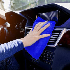 Eliteridegear microfiber car cleaning towel, thick and quick-drying, perfect for auto detailing, waxing, and auto valeting.