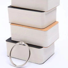 Moonbiffy Blank Pocket Memo Pad Ring 100 Sheets Students