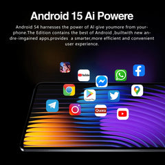 Adistore Pad 7 Ultra tablet with 22GB RAM, 2TB storage, 5G, Snapdragon Gen3, running Android 15, shown in the image.