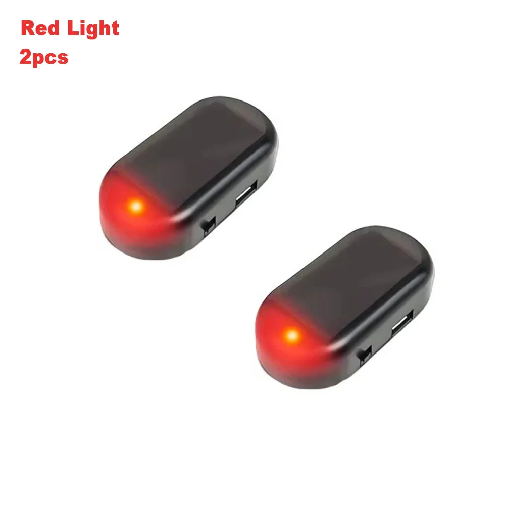 Eliteridegear solar-powered dummy security light with flashing LED warning lamp for anti-theft safety, simulated alarm for vehicles or properties.