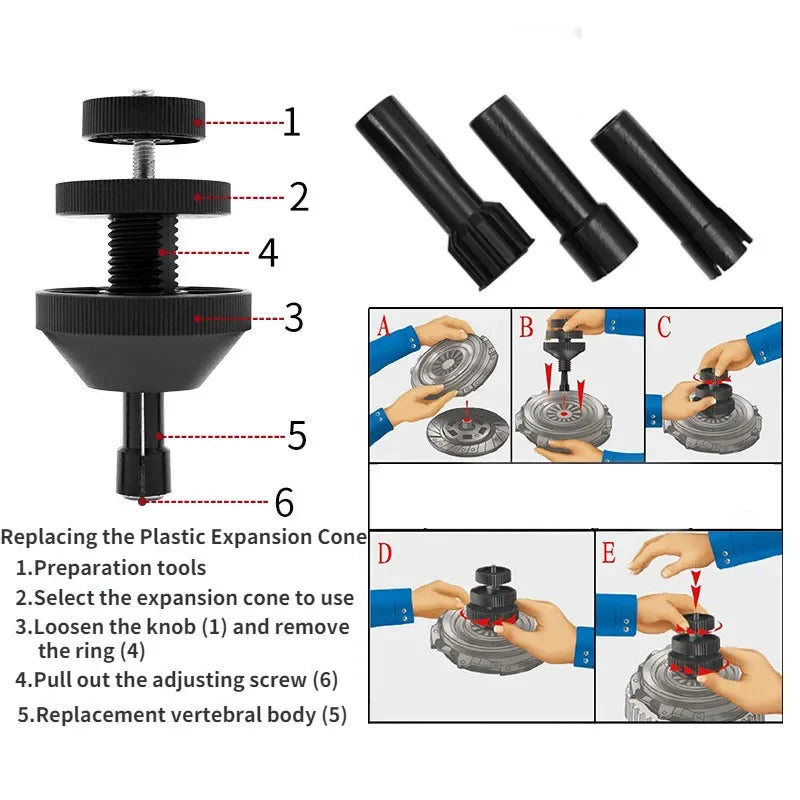 Eliteridegear universal auto clutch alignment tool in plastic, used for clutch correction and repair in cars.