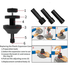 Eliteridegear universal auto clutch alignment tool in plastic, used for clutch correction and repair in cars.