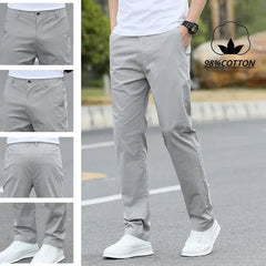 Mens Slim Fit Cotton Chino Pants CN Zhejiang Stretch