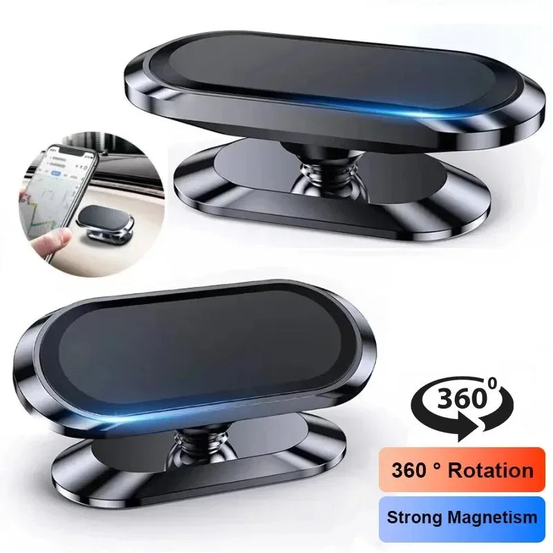 Eliteridegear magnetic car phone holder mounted on air vent, supporting iPhone and Xiaomi smartphones with secure magnet grip.