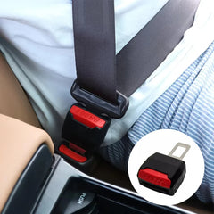Eliteridegear car seat belt clip extender with safety buckle lock and thick insert socket for improved seatbelt fit.
